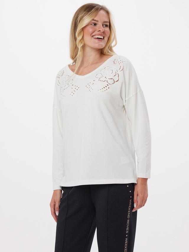 Sweatshirt mit Lochstickerei
