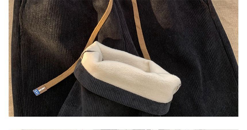 Cloud Nine - Corduroy broek met trekkoord en fleecevoering en wijde pijpen