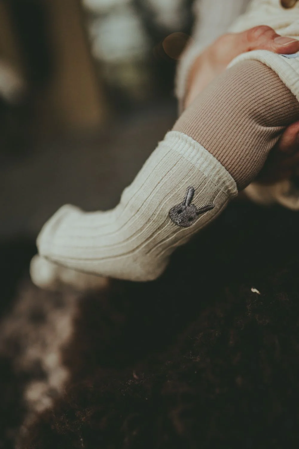 Bell Socks | Bunny | Warm White