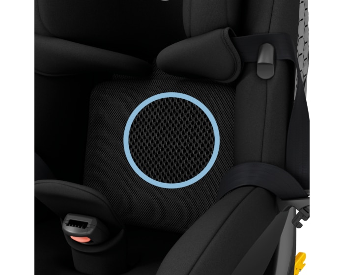 Mica 360 S Comfort 0 - 4 Y  40 - 105 cm  0 - 18 kg    FlexiSpin-Drehung |    Mehrere Liegepositionen  |    G-CELL Seitenaufprallschutz  |    Easy-in Gurt   |    Atmungsaktive, angenehm weiche Stoffe  |