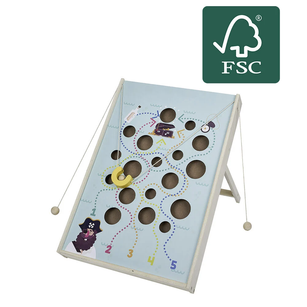 Jeu de parcours Labyrinthe au trésor en bois certifié FSC ®
