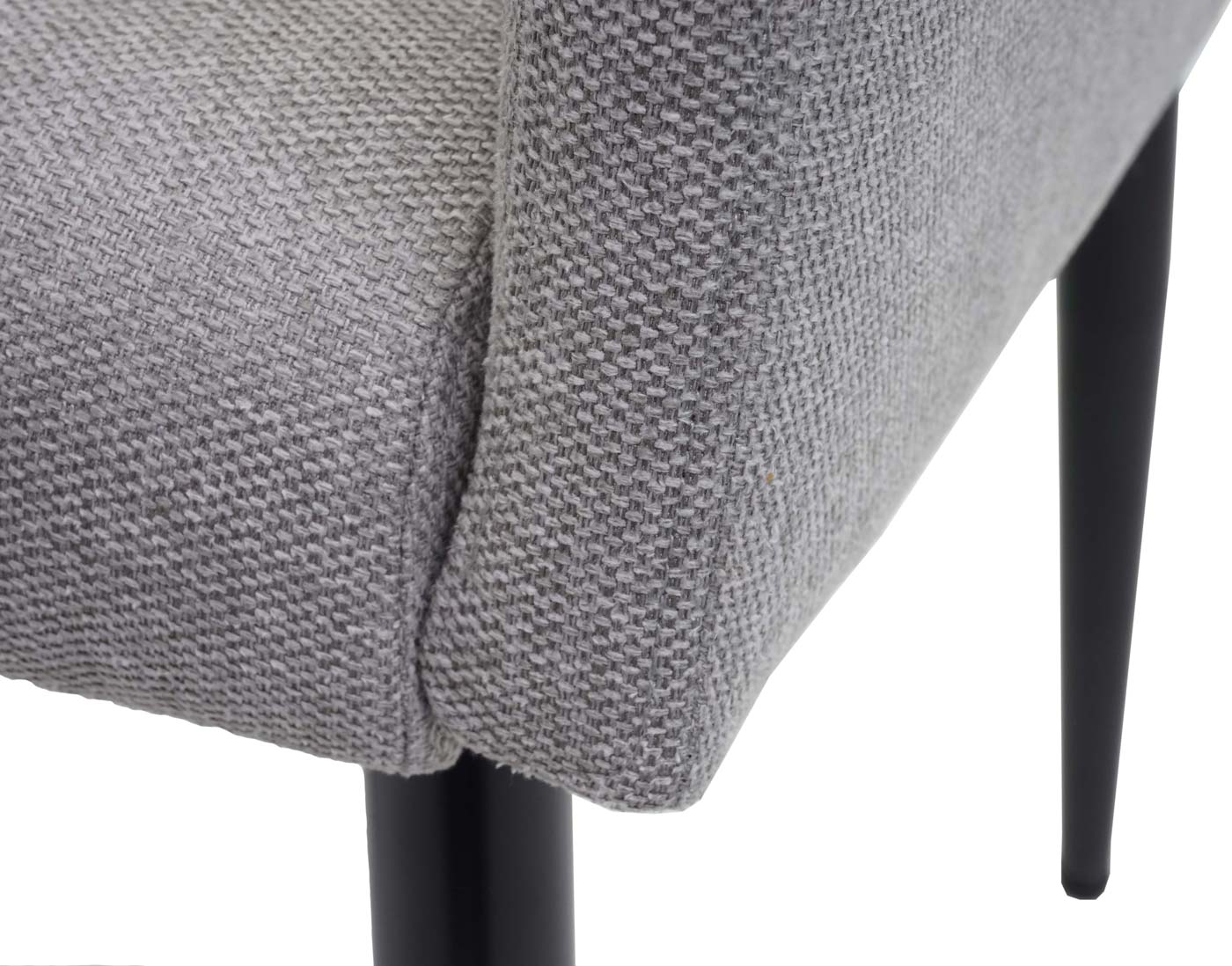 Esszimmerstuhl MCW-H93, Küchenstuhl Lehnstuhl Stuhl ~ Stoff/Textil hellgrau