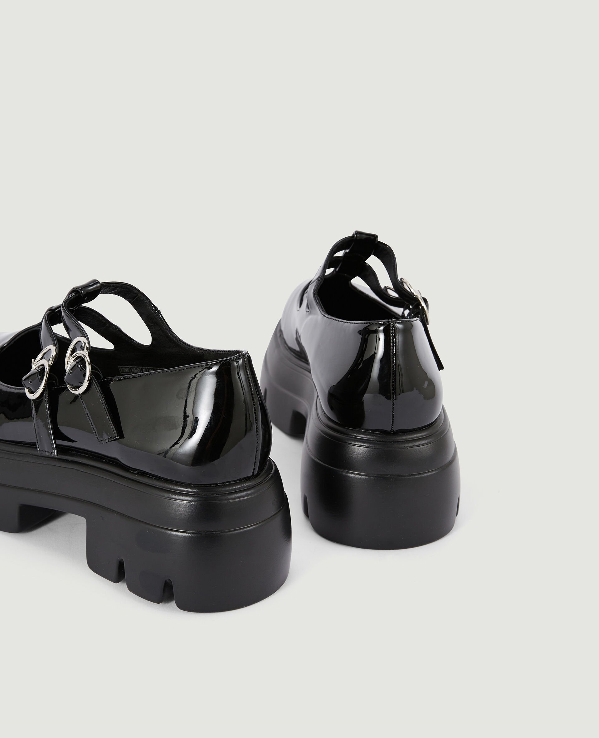 Babies compensées vernies - Noir