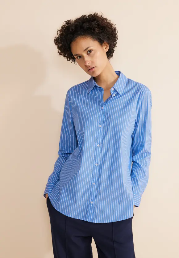 Streifen Hemdbluse - light spring blue