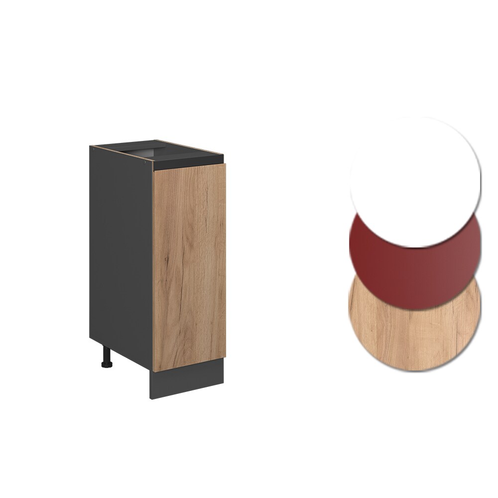 Vicco Apothekerunterschrank Küchenschrank Küchenmöbel R-Line J-Shape Anthrazit Eiche 30 cm modern