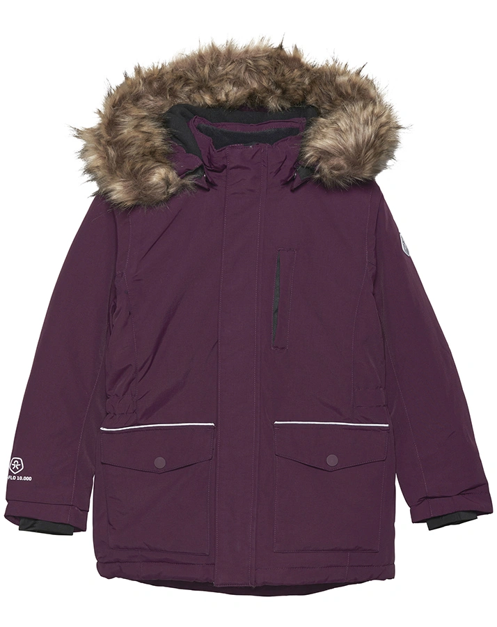 Parka VINTER mit Kunstfellbesatz in potent purple