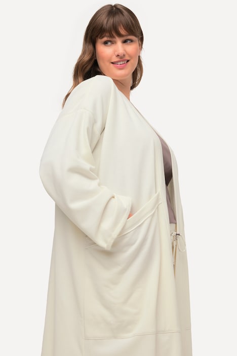 Loungewear-Longjacke, Oversized, kuschelweich, extralang
