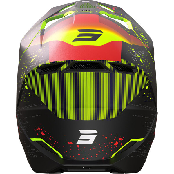 Shot - Casque Furious Matrix Noir Mat / Rouge / Jaune