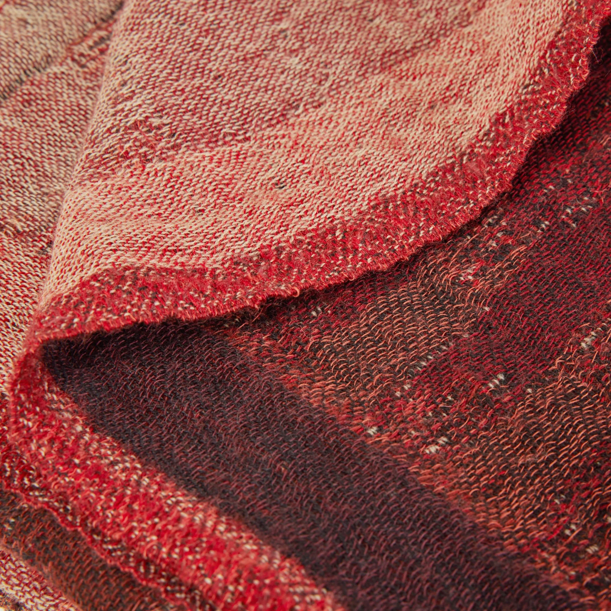 KHAN - Plaid pure laine | Rouge