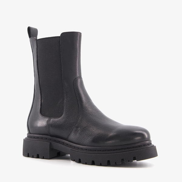 Harper leren dames Chelsea boots zwart