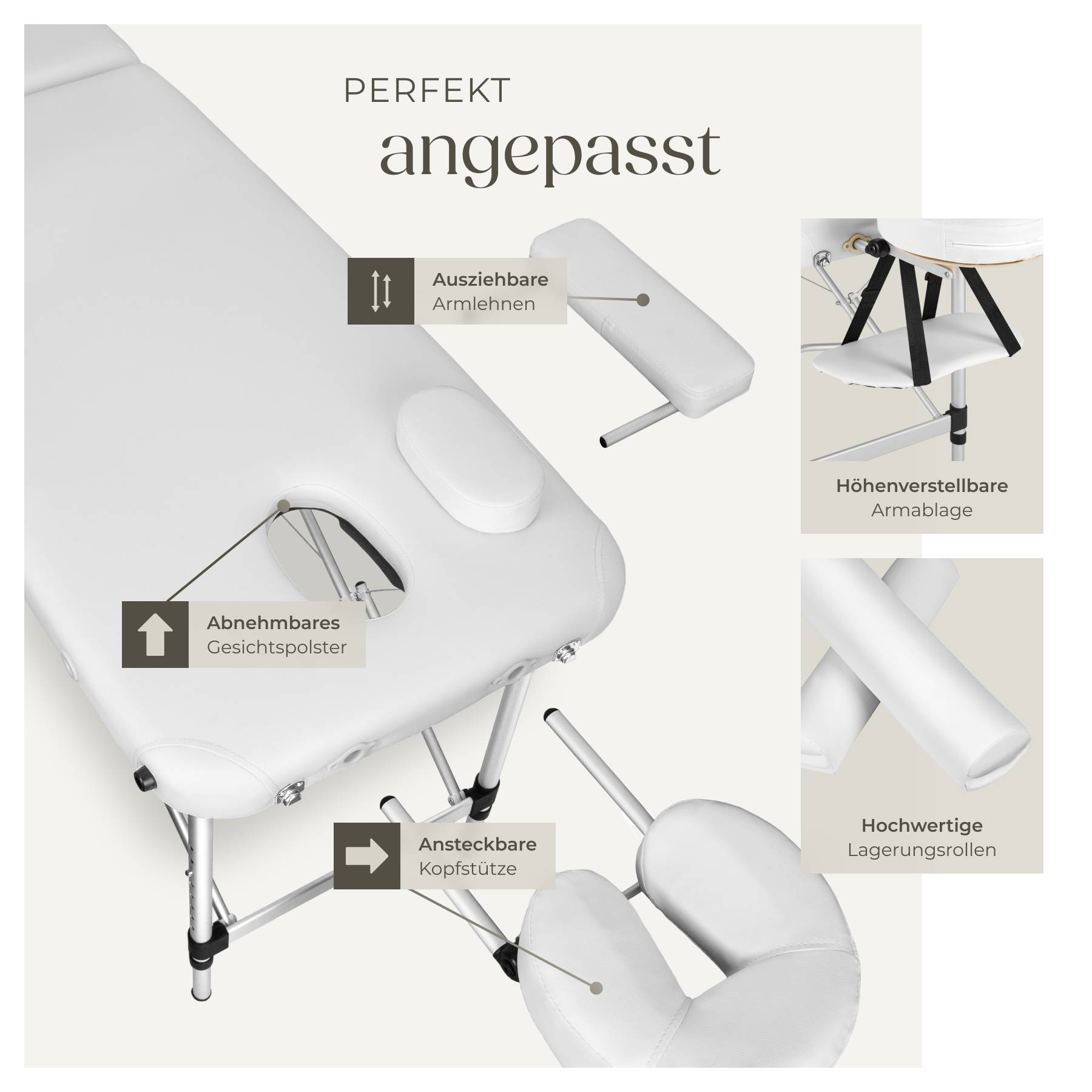 2 Zonen Massageliege-Set