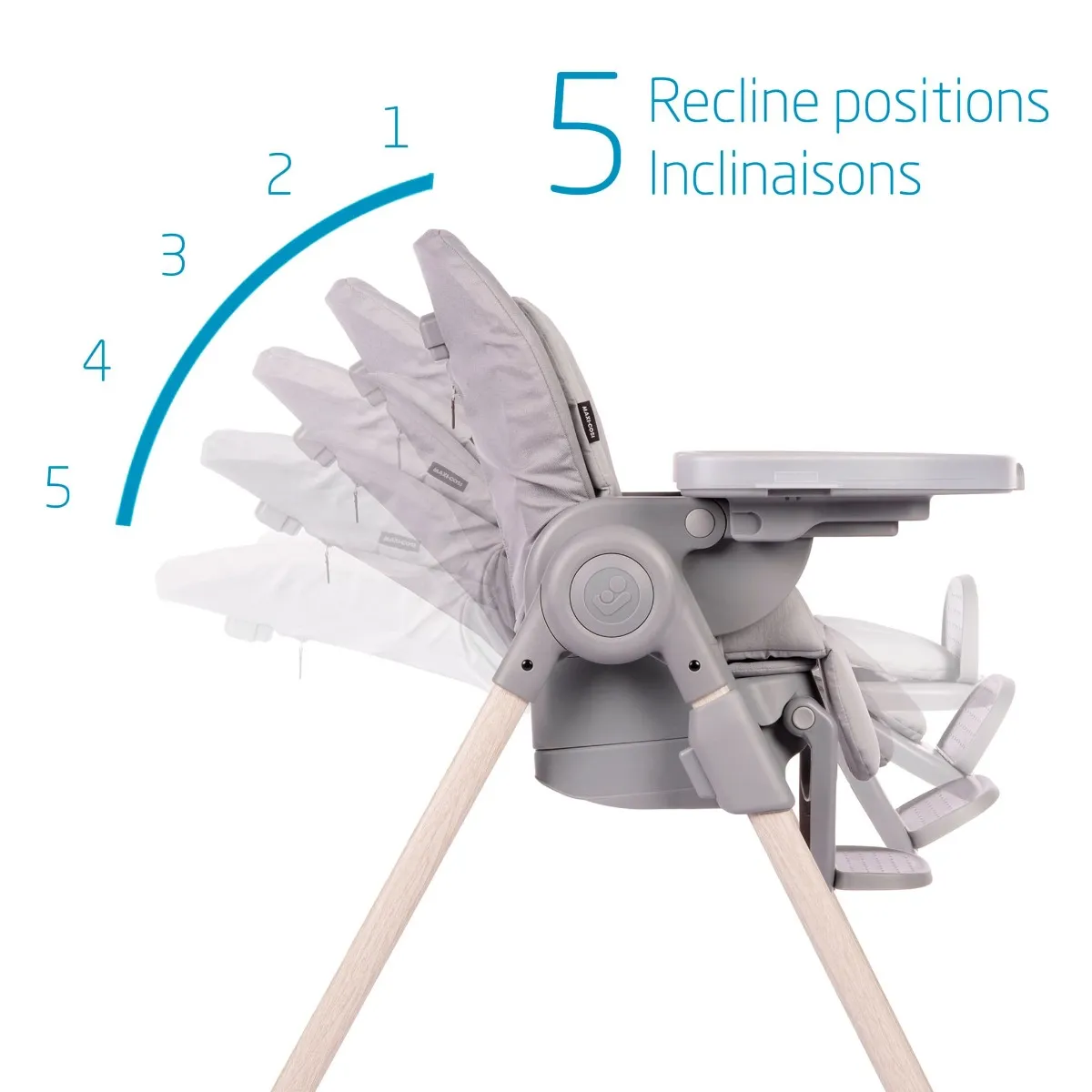 Maxi-cosi Chaise Haute Minla - Cascade Gris