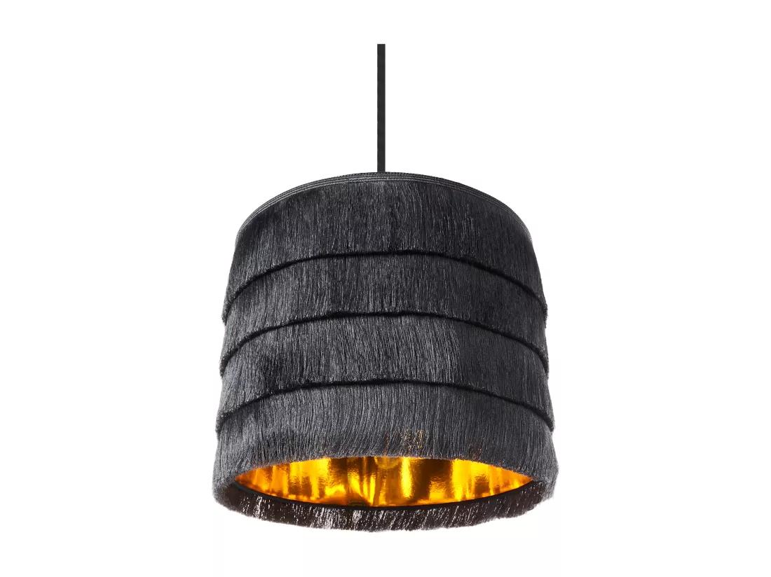 Lampe suspension SUAPURE Tissu Noir