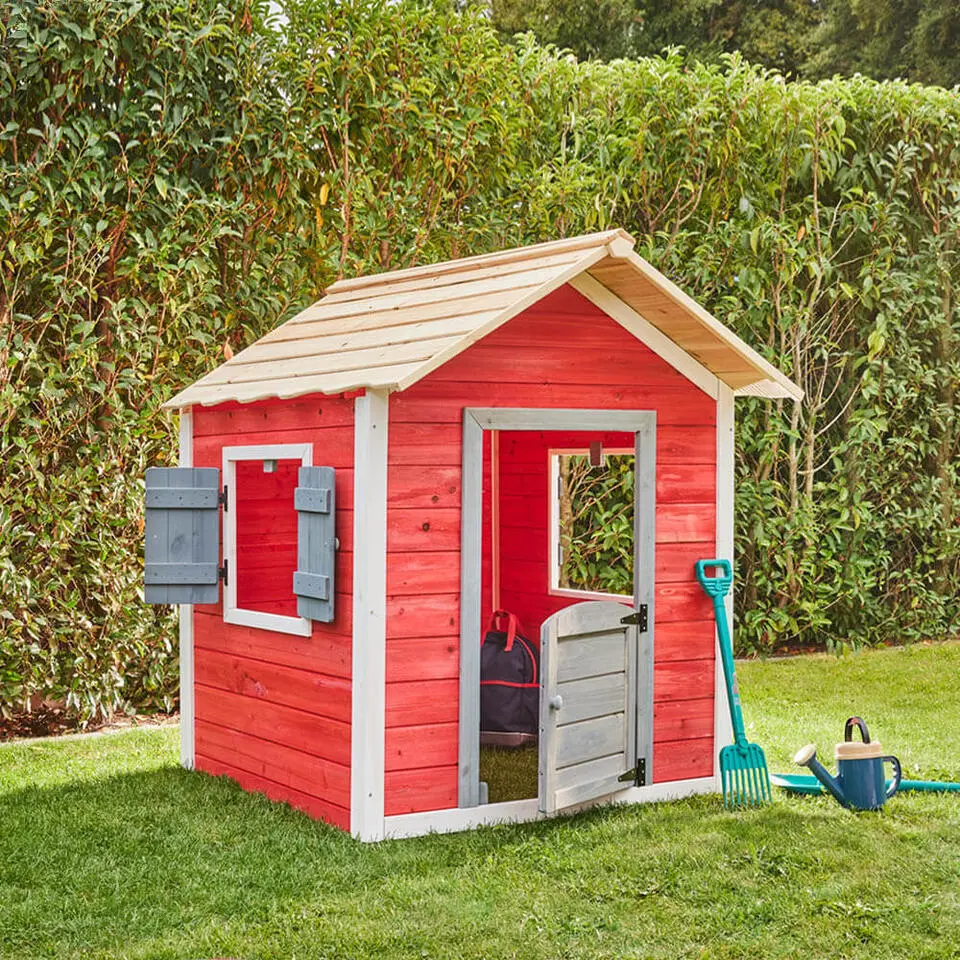 HOME DELUXE - Speelhuisje DAS KLEINE SCHLOSS - 106 x 111 cm Rood