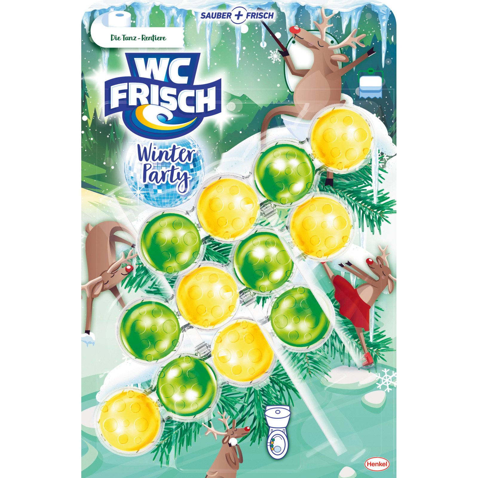 WC Frisch Kraft Tanz-Rentiere 3x50g
