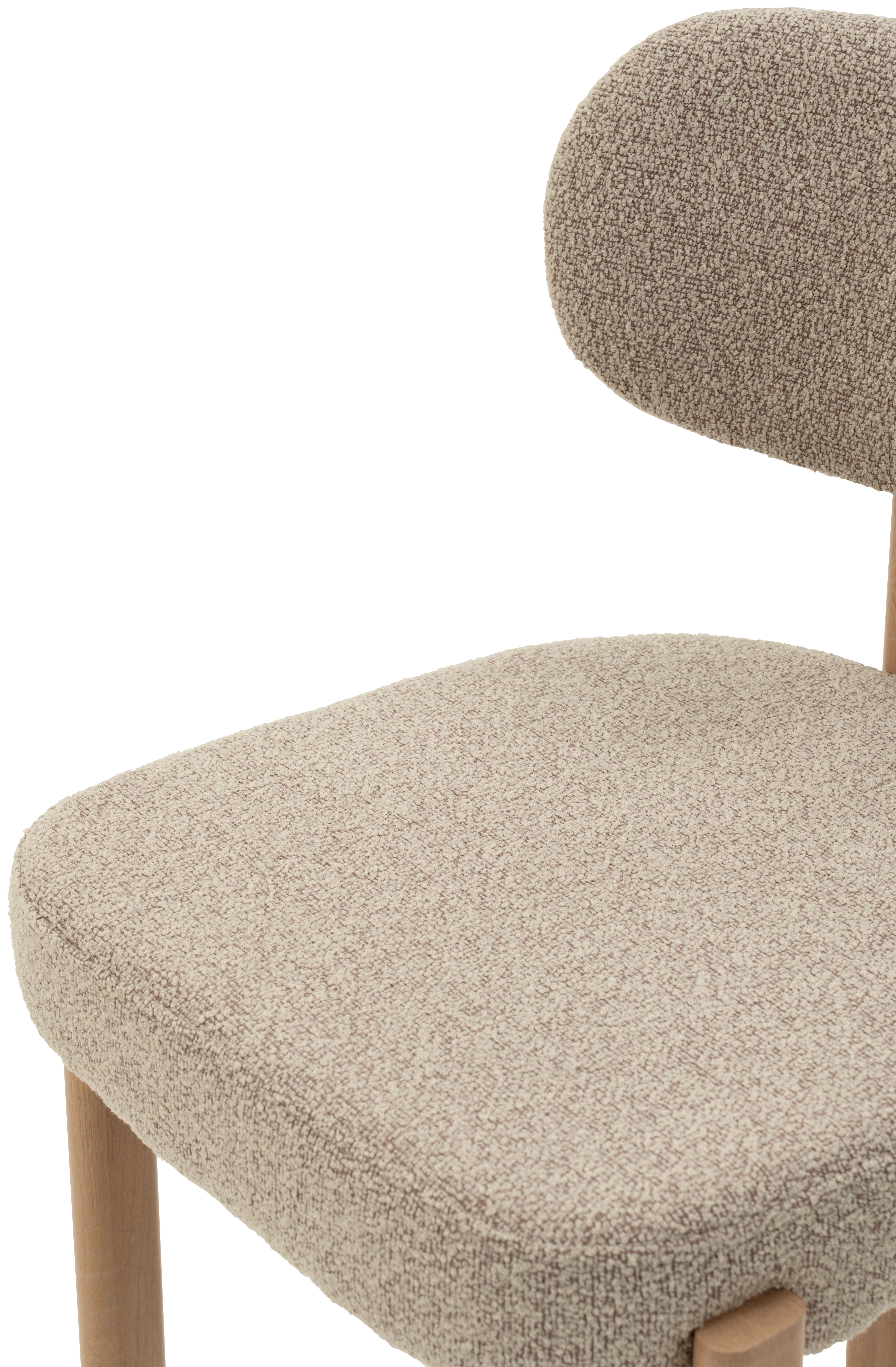 Eetkamerstoel Beige Natural Riku B49 x D50 x H81 cm