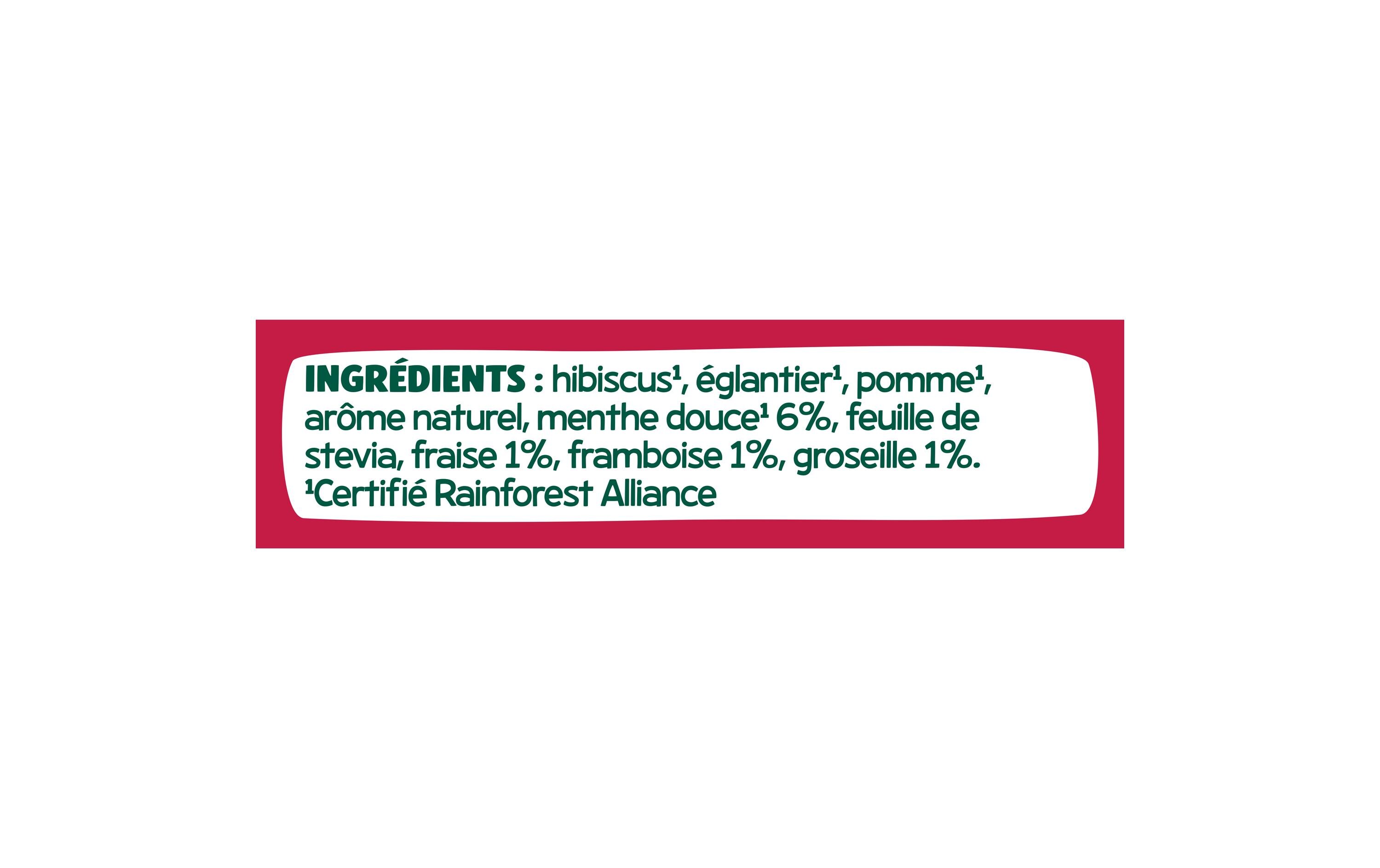 Teebeutel Infusion Fruit Rouges 20 StückTee mit roten Früchten