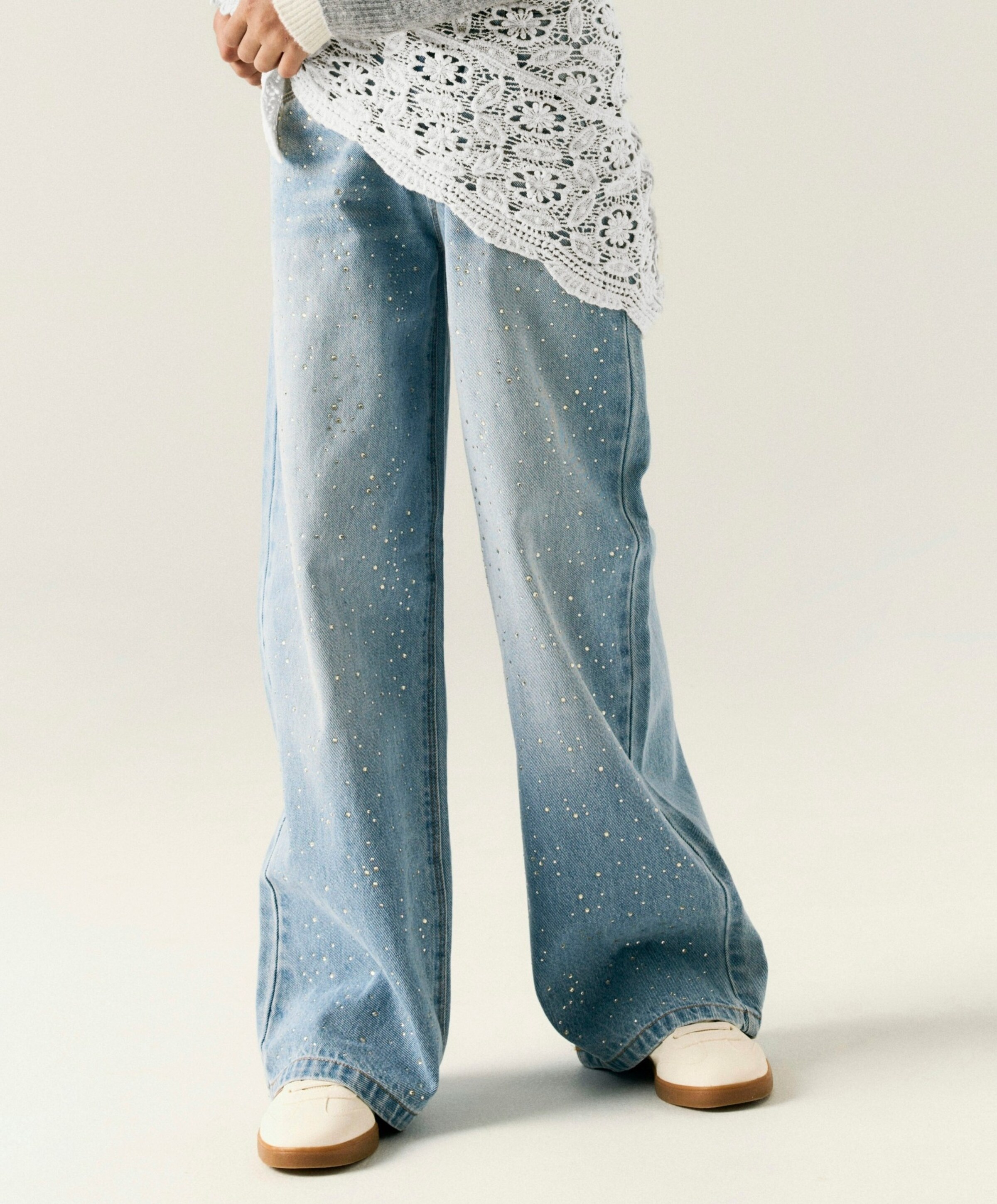 Name it NKFBELLA WIDE RHINE JEANS 6608-IM meisjes jeans blauw