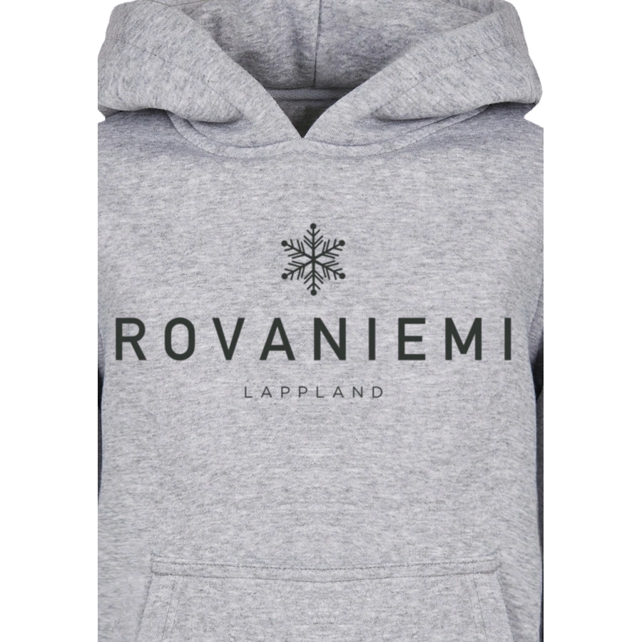 F4NT4STIC Basic Kids Hoodie Schneeflocke Winter Lappland heathergrey