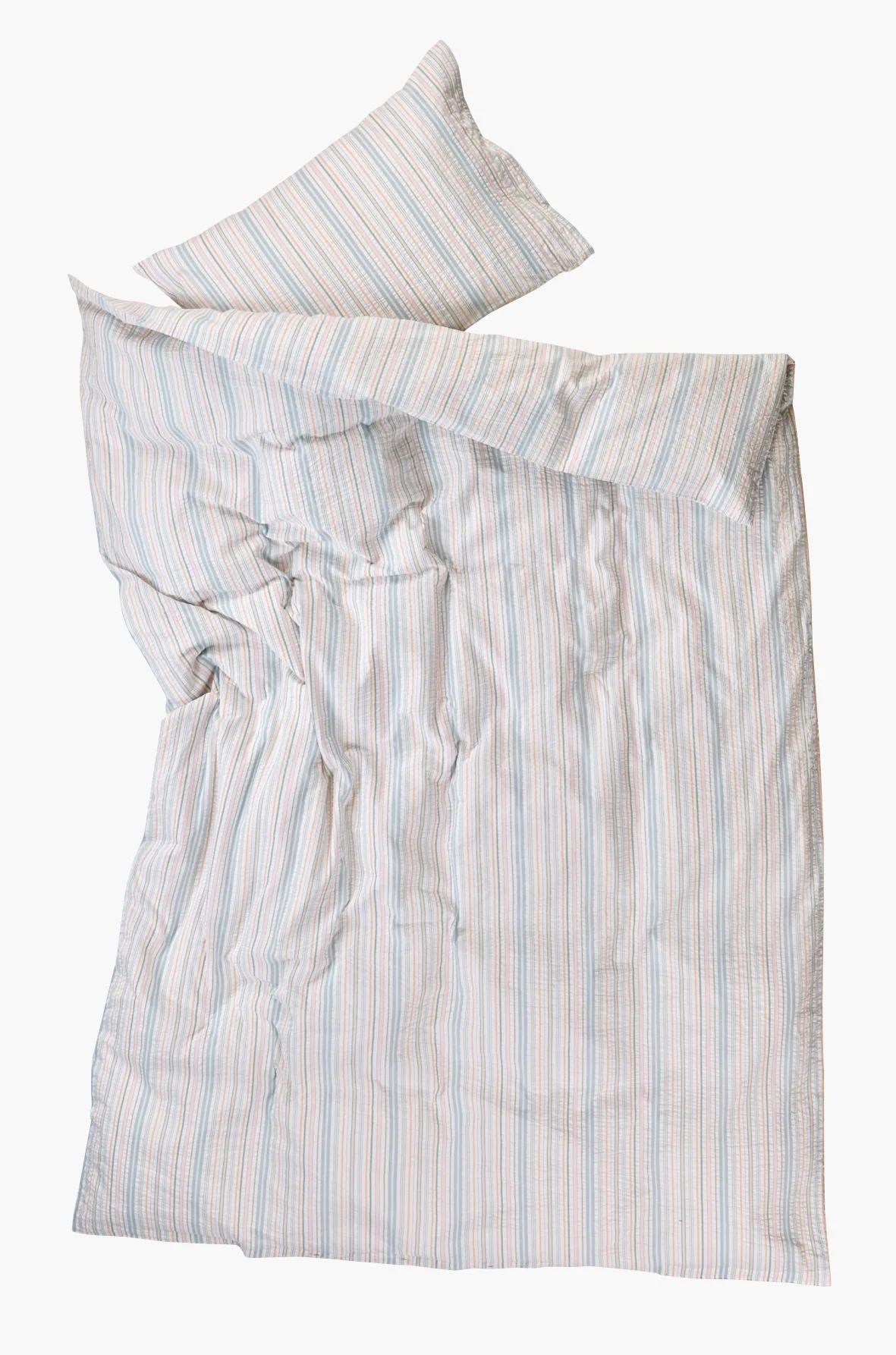 Krepp sengesett multi - 140x200 cm