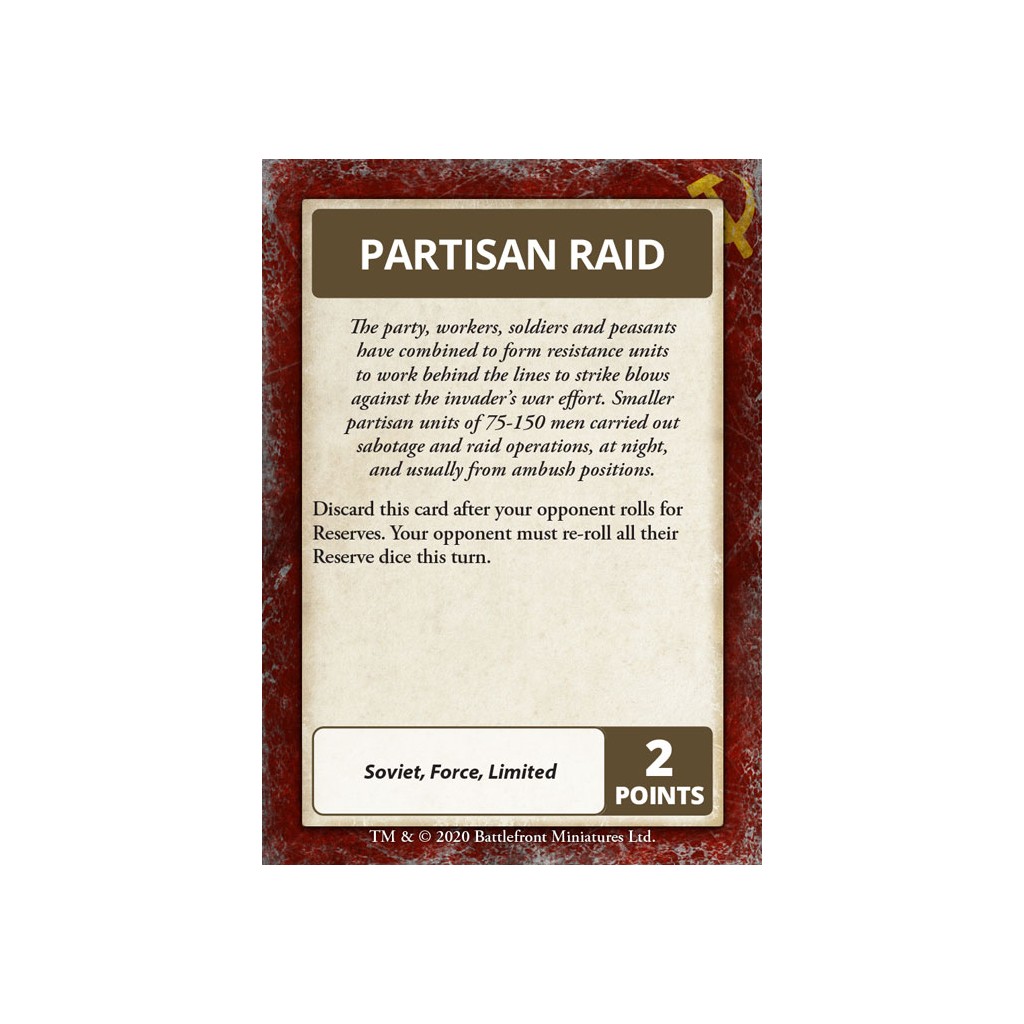 Flames of War - Bagration: Soviet Command Cards