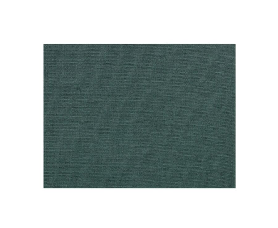 Chemise coton lin vert foncé unie - SILBERT