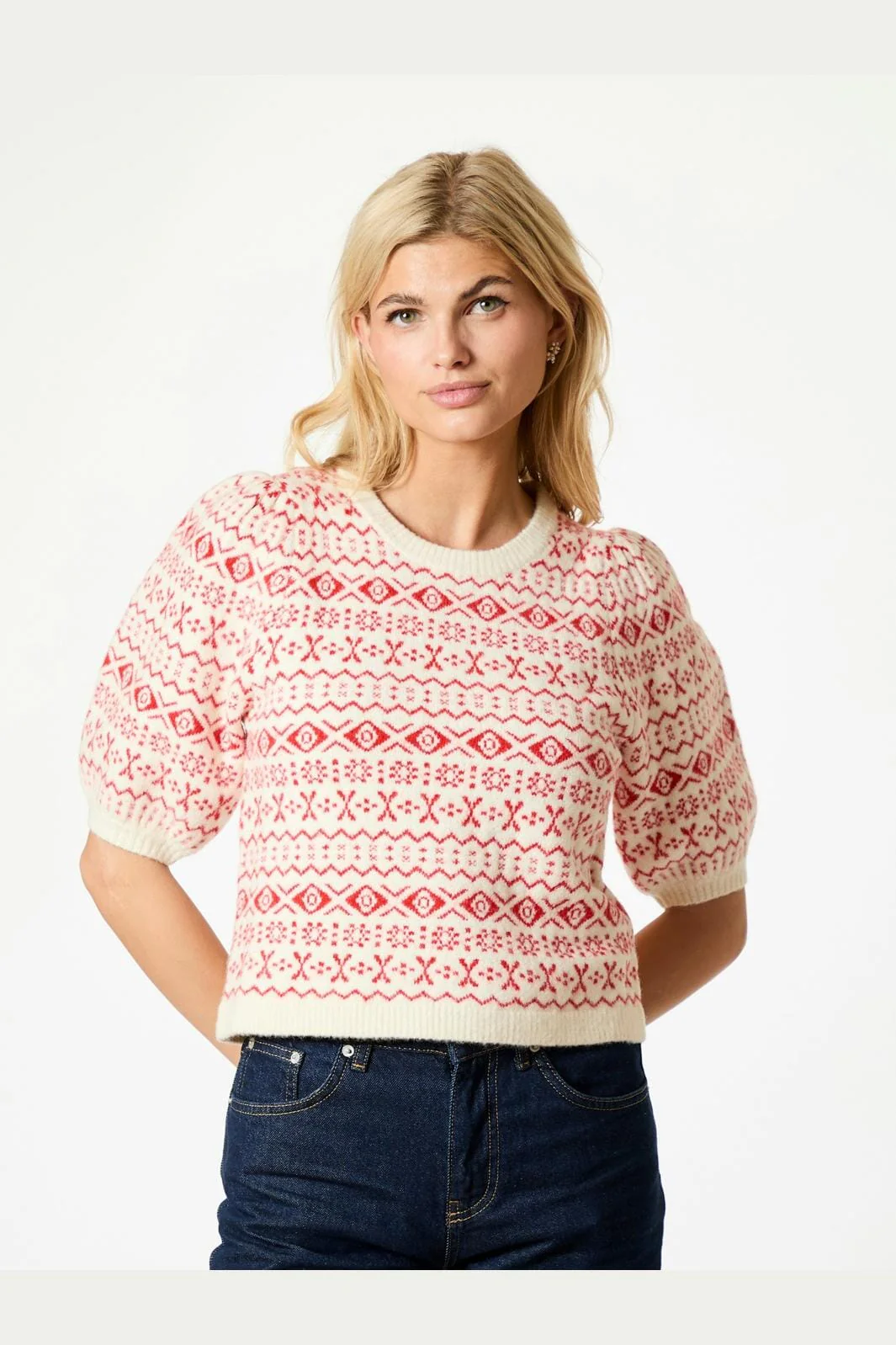 Neo Noir Abi Vintage Knit Blouse