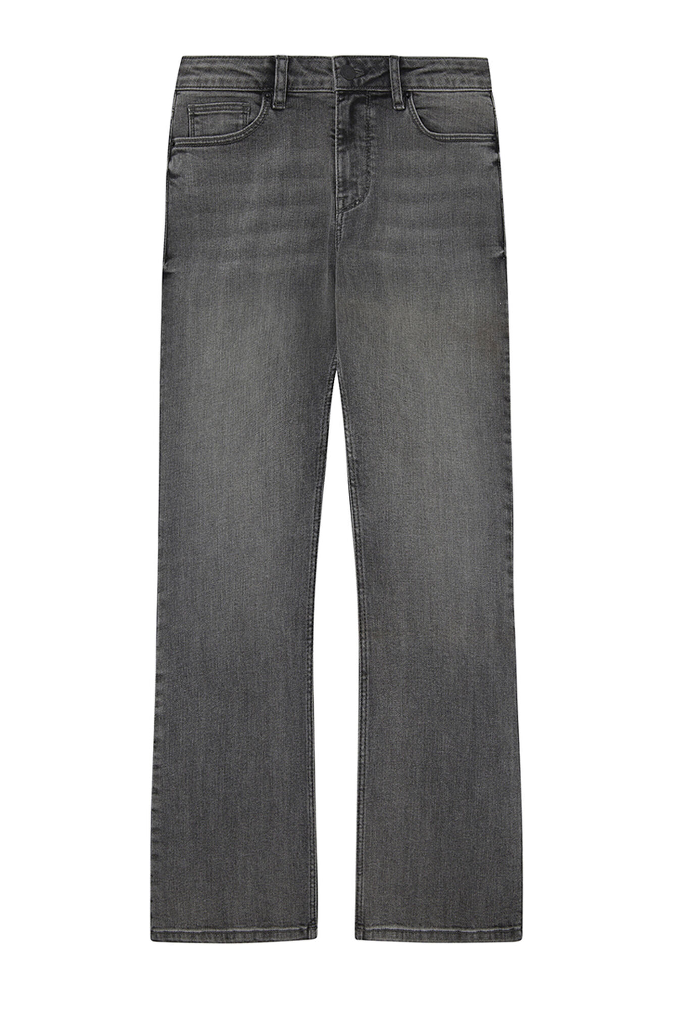 Calça jeans flare com lavagem sustentável