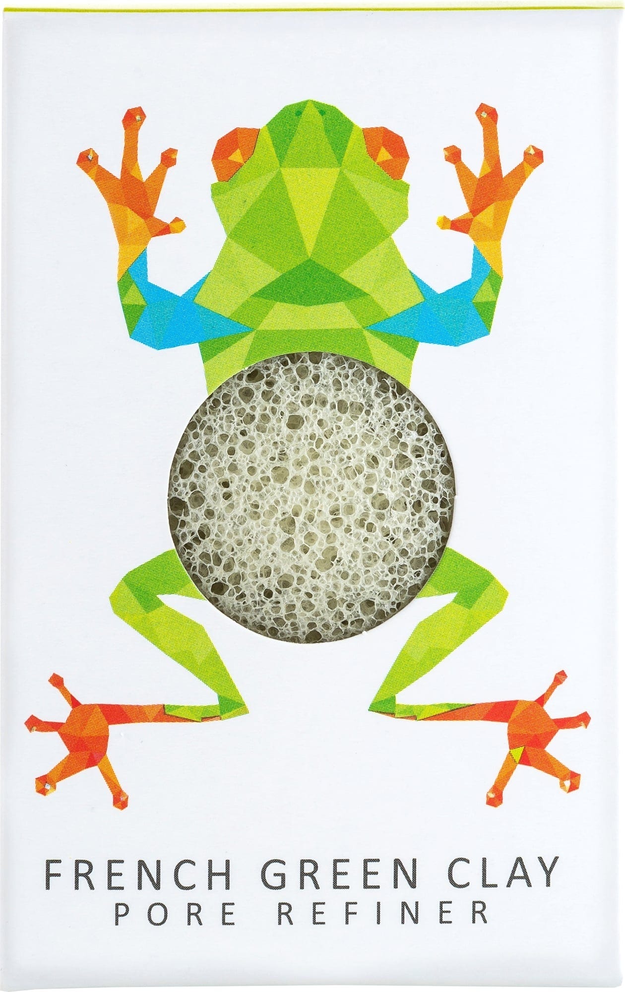 The Konjac Sponge Company  Rainforest Frog Mini Face Puff with Green French Clay