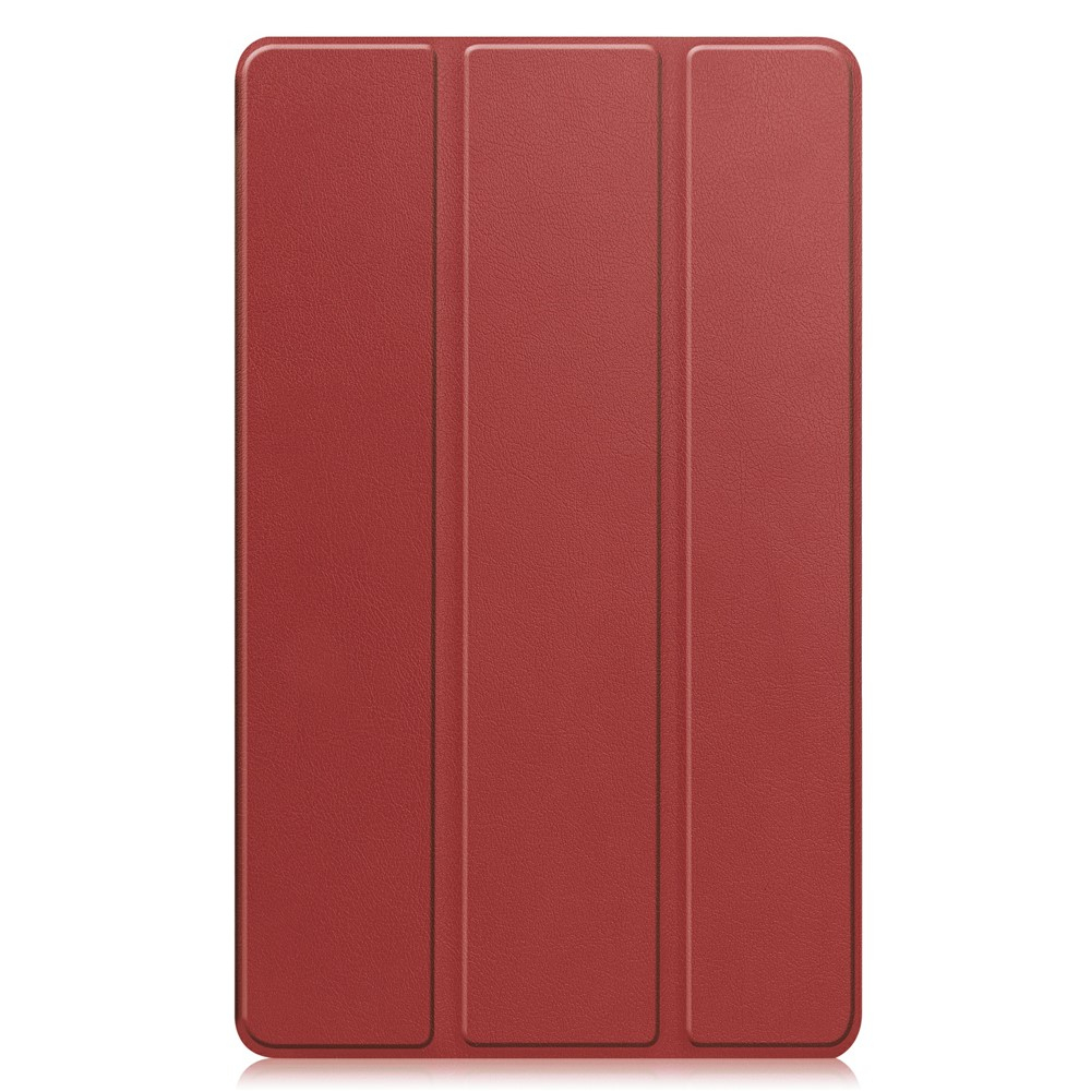 Samsung Galaxy Tab A11 / A9 Leder Tasche Flip Cover Hülle - Dunkelrot