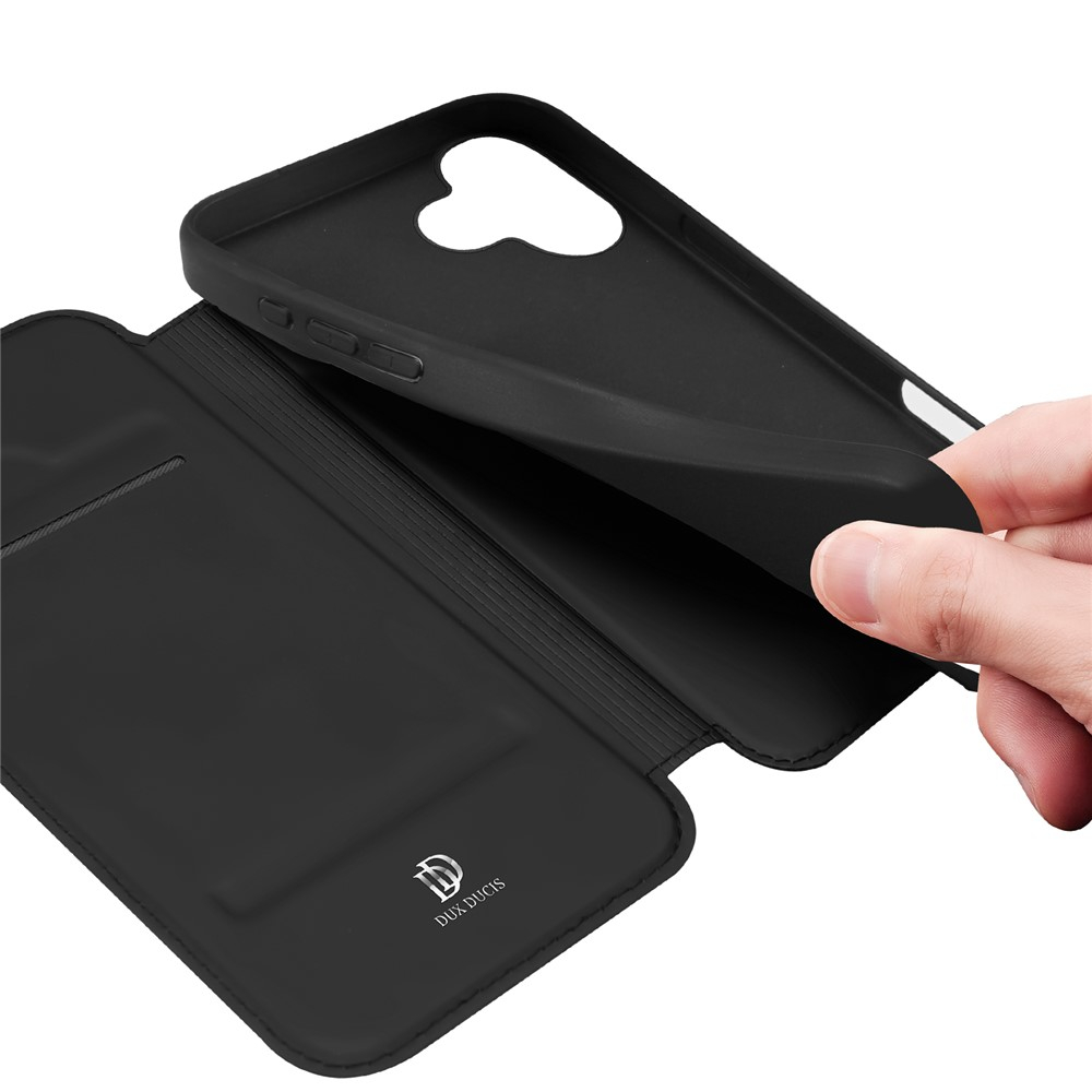 iPhone 17 Flip Wallet Cover Leder Tasche - Schwarz