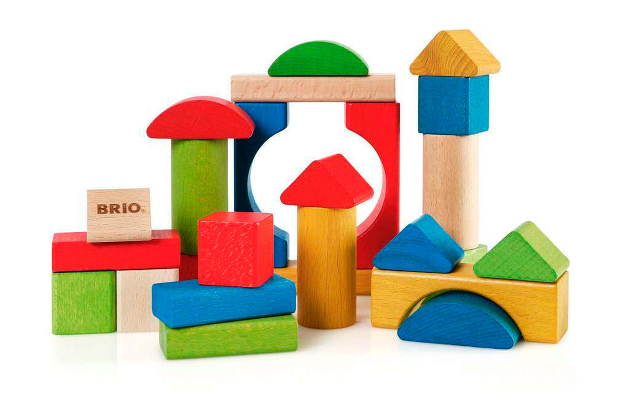 BRIO Bunte Holzbausteine, 25 Teile