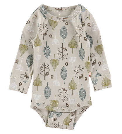 Katvig Body L/æ - Beige m. Blätter