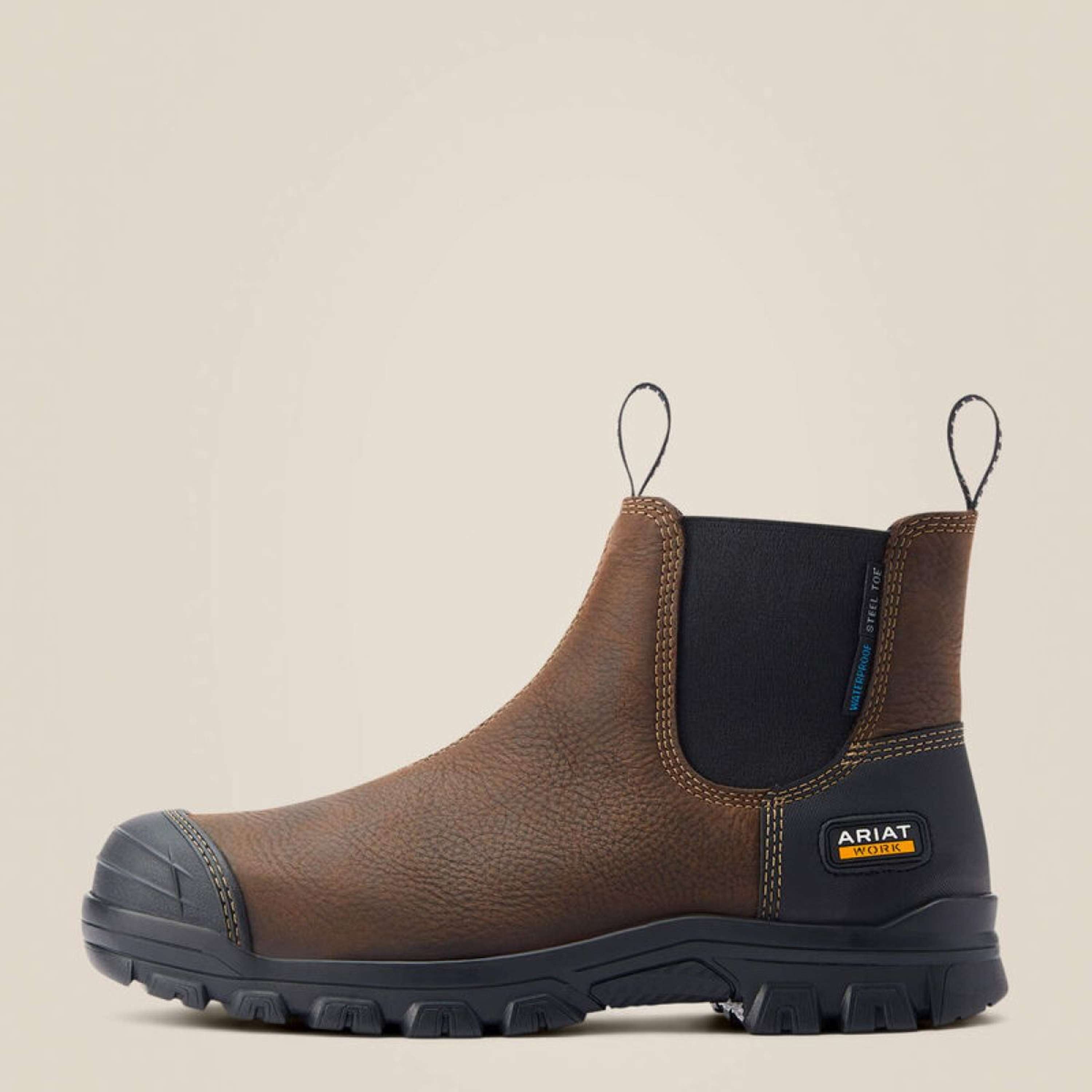Ariat Jodhpurs Treadfast Chelsea Waterproof Steel Toe Heren Donkerbrui
