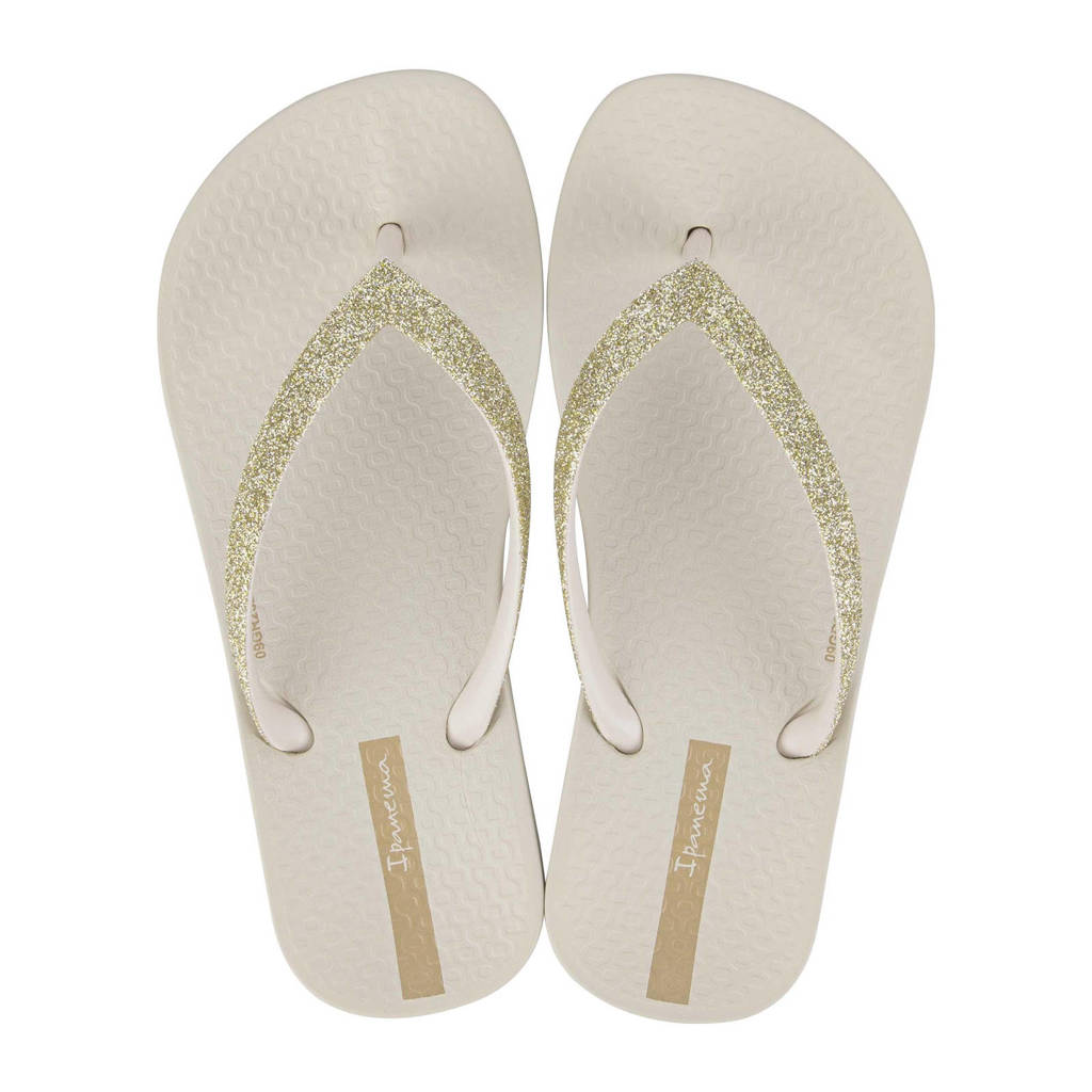Ipanema Anatomic Lolitateenslippers met glitters beige/goud