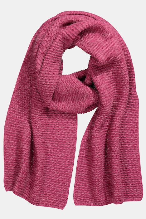 Strickschal, Krausstrick, Rippstruktur, Wollanteil