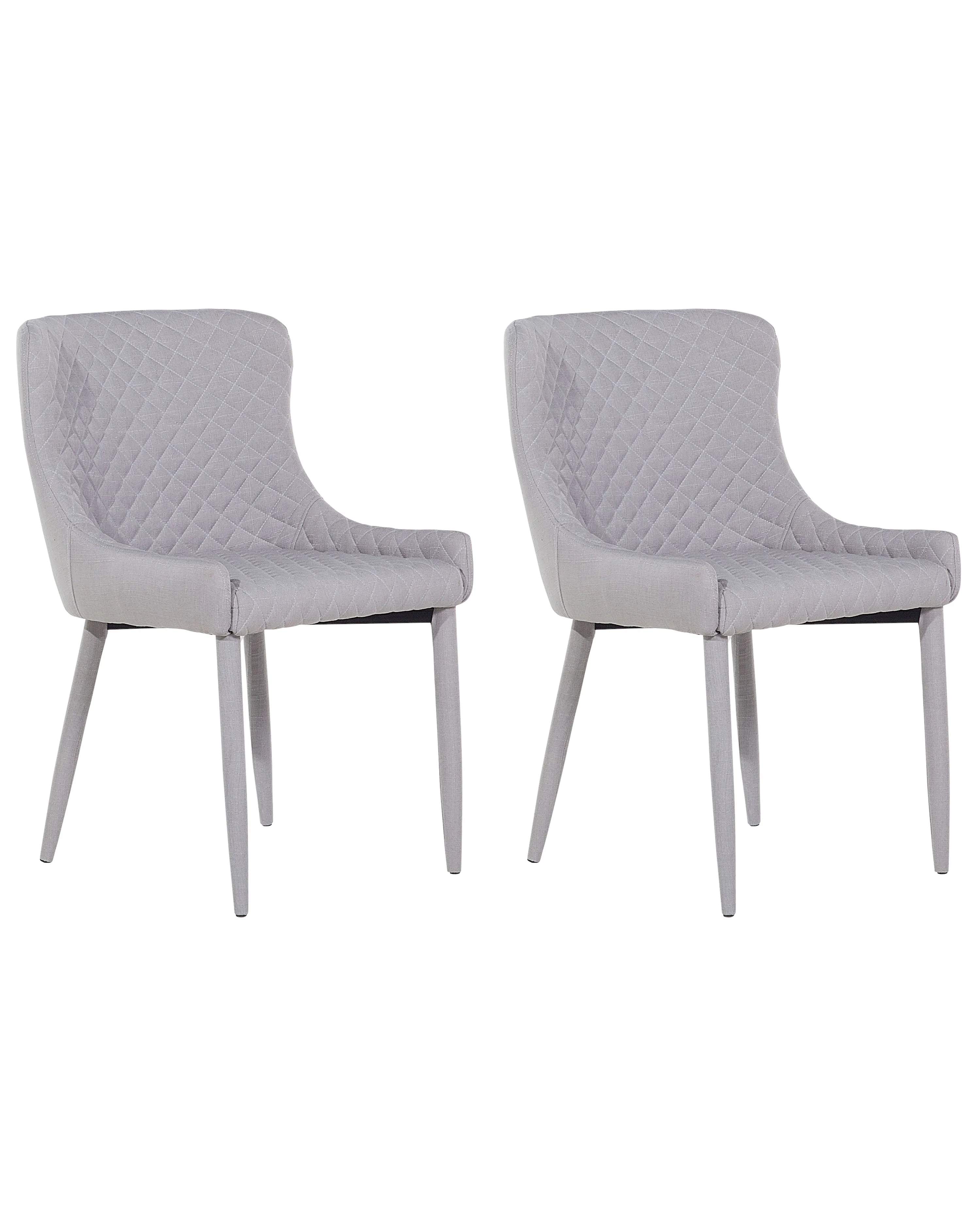 Set van 2 eetkamerstoelen SOLANO Stof Lichtgrijs