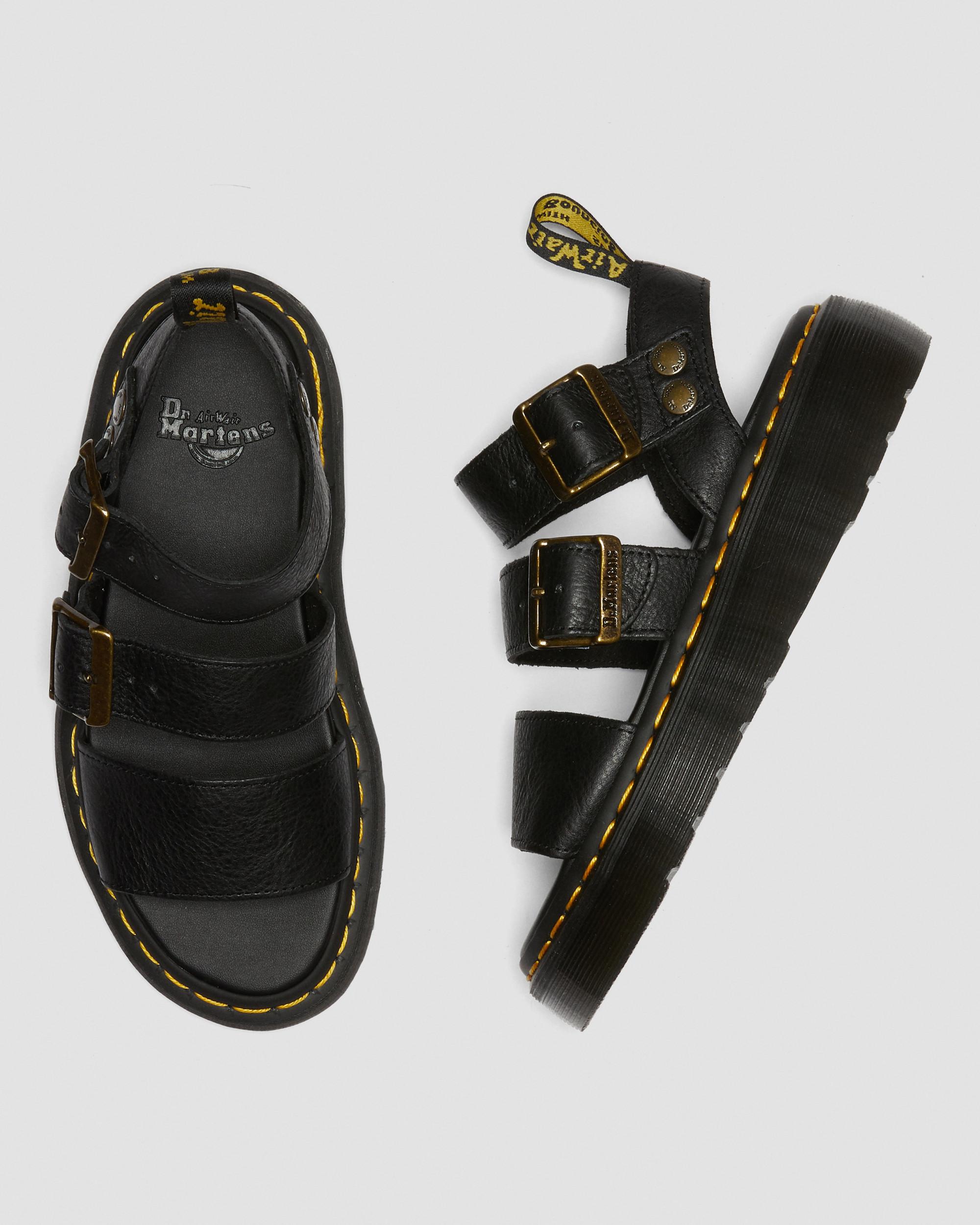 Gryphon Quad Leder Plattform Sandalen