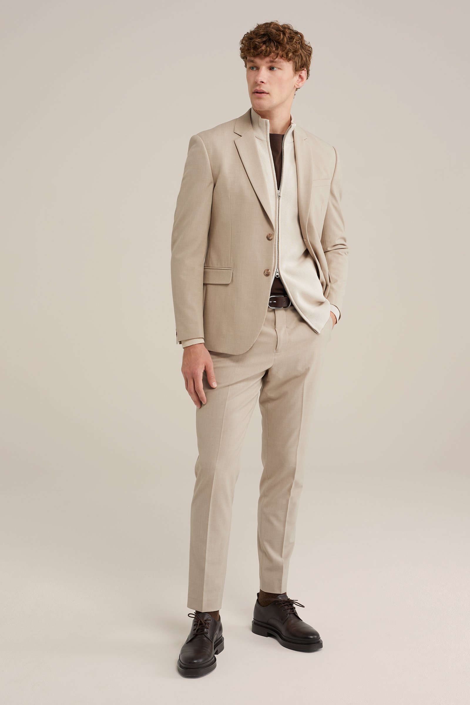 slim fit pantalon Fundamentals Beige
