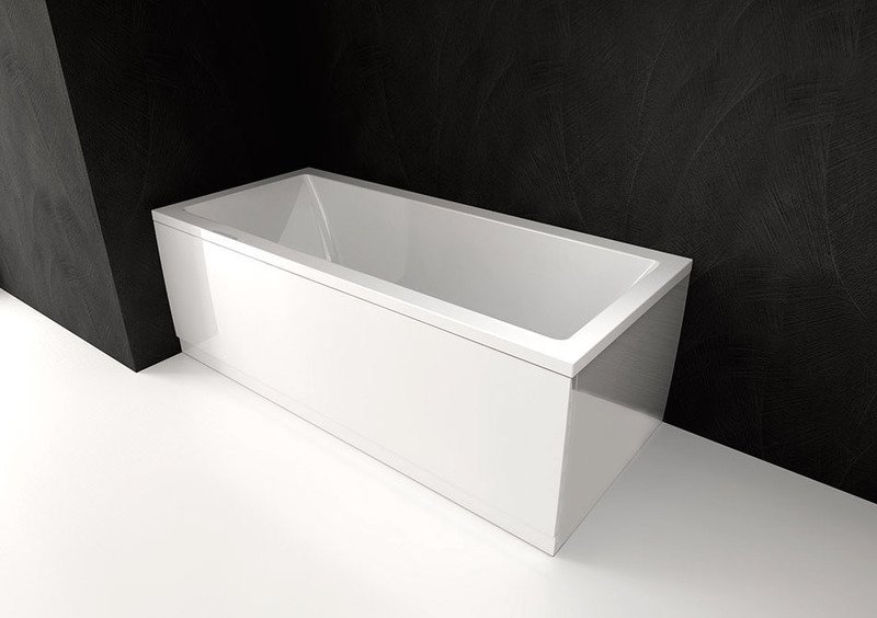 Polysan Plain badpaneel links 185x59cm wit