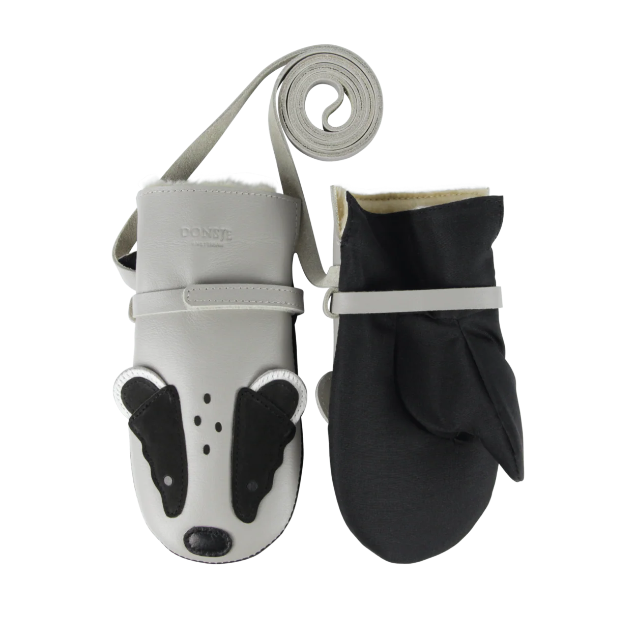 Kapi Exclusive Mittens | Badger | Light Stone Leather