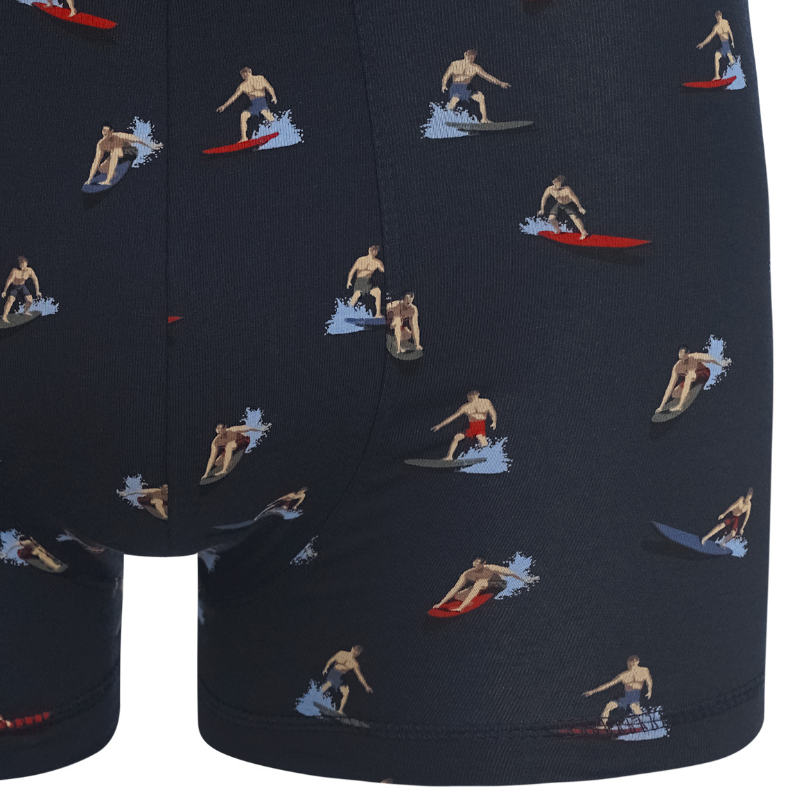 VanVaan Herren Retroshorts mit Surfer-Motiven dunkelblau