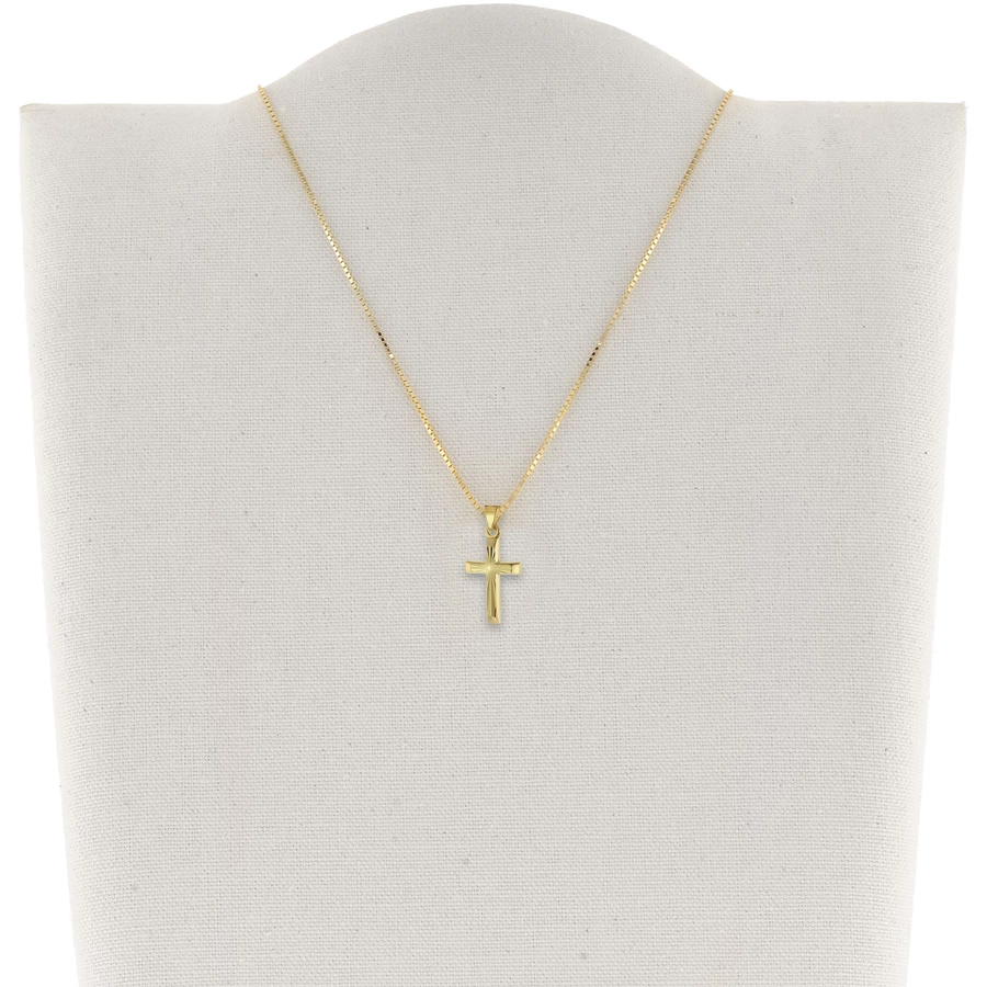 trendor Halskette mit Kreuz für Kinder Gold 3338 Karat gold