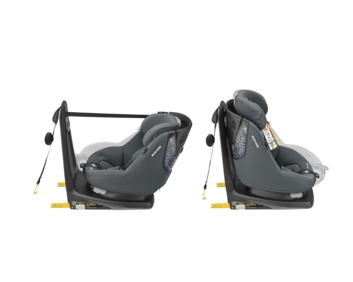 AxissFix 4 M - 4 Y  61 - 105 cm  0 - 19 kg    i-Size (R129) Sicherheit |    360° drehbarer Sitz |    Rückwärts- und vorwärtsgerichtet |    Mitwachsend |