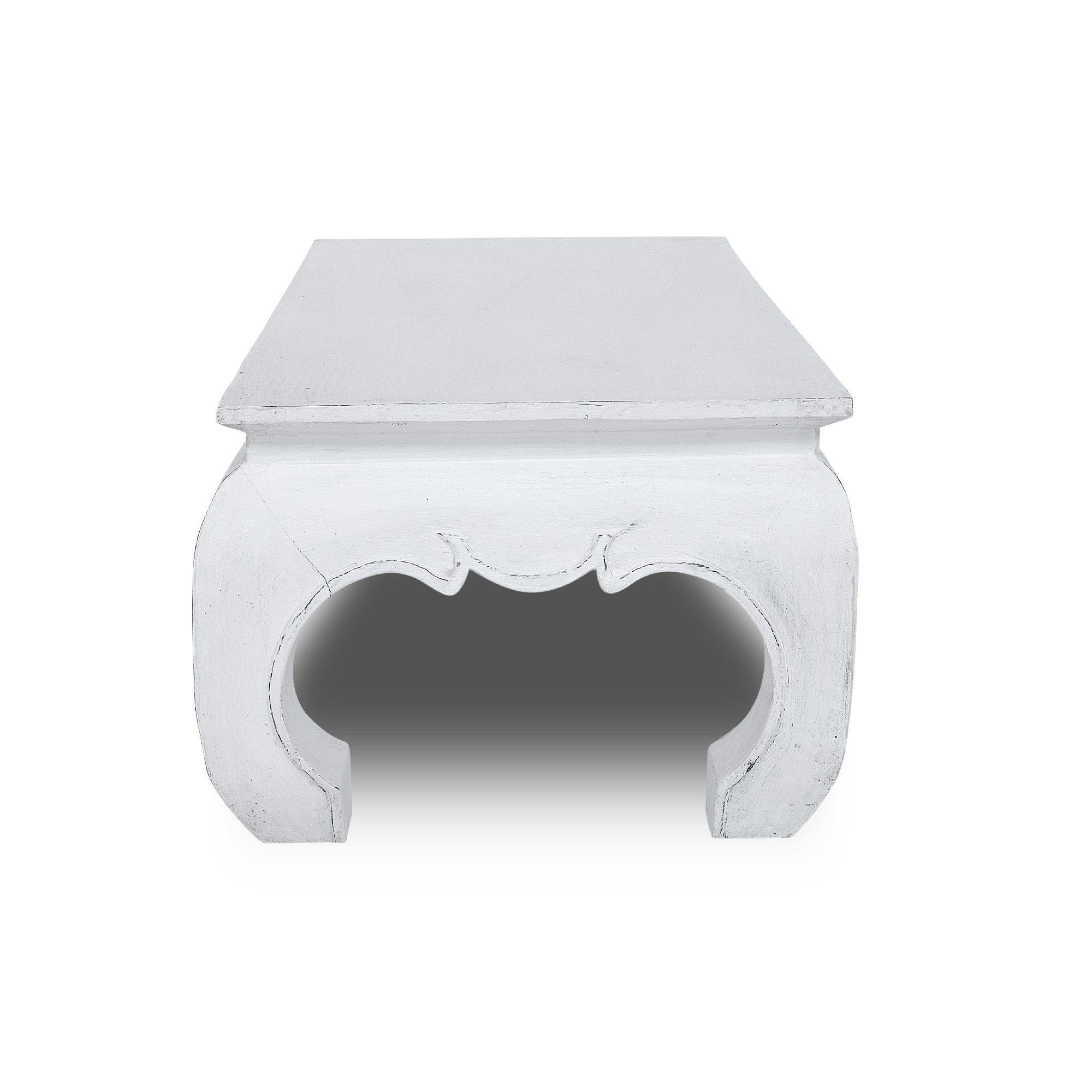 Opiumtisch, antik-weiß, T 50 cm, B 100 cm, H 41 cm von fischer's lagerhaus