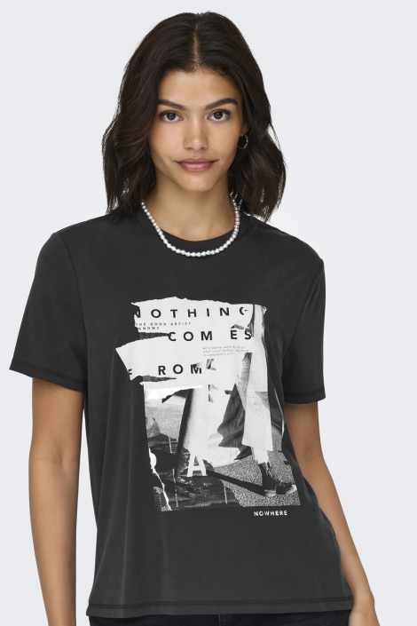 Only zwarte dames t-shirt