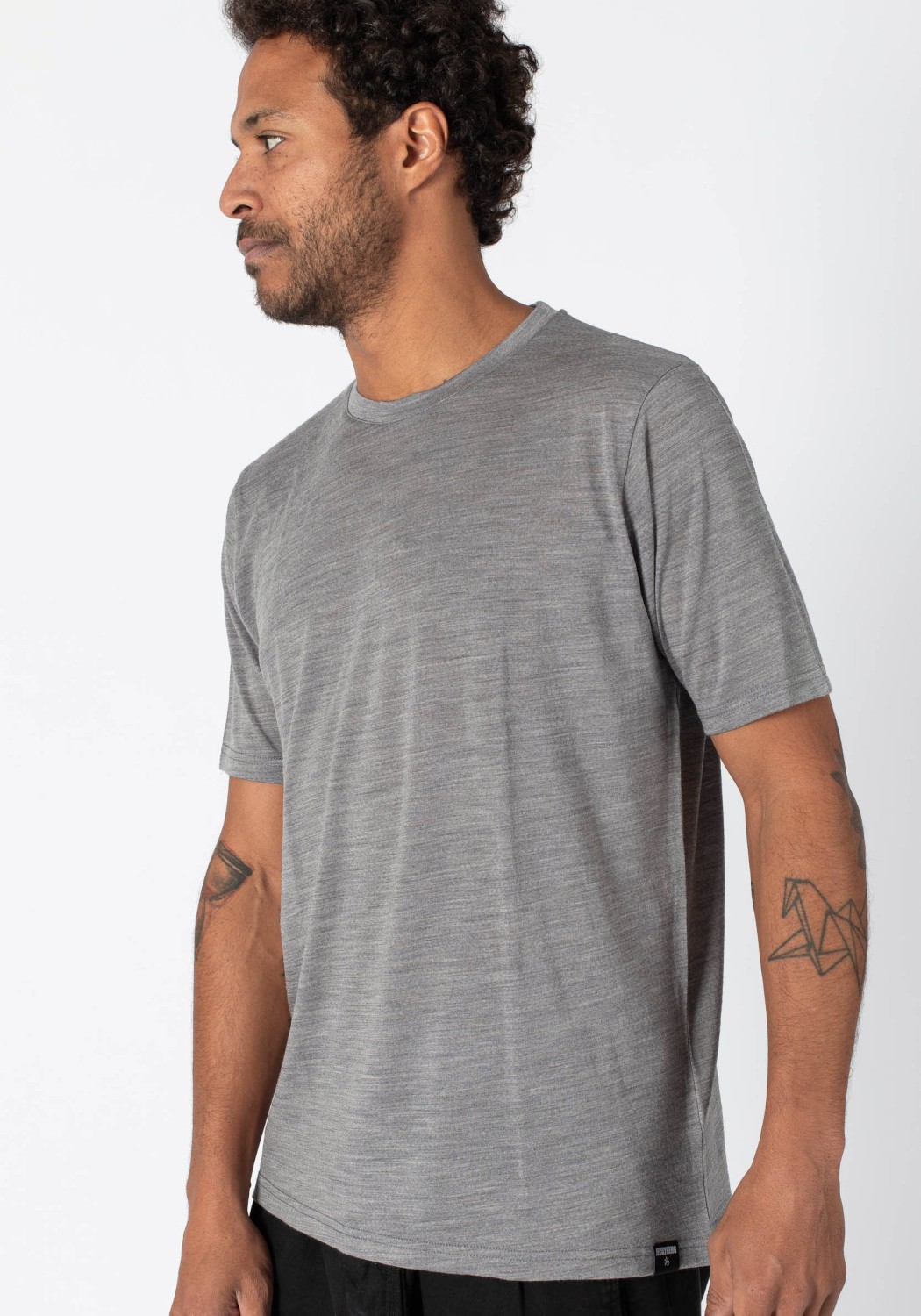 Jeckybeng The Merino Tee Unisex Grey Melange
