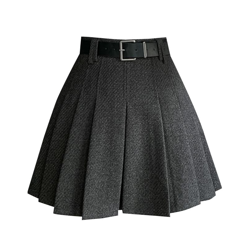 Dragan Pulse - Hoge taille effen mini geplooide rok