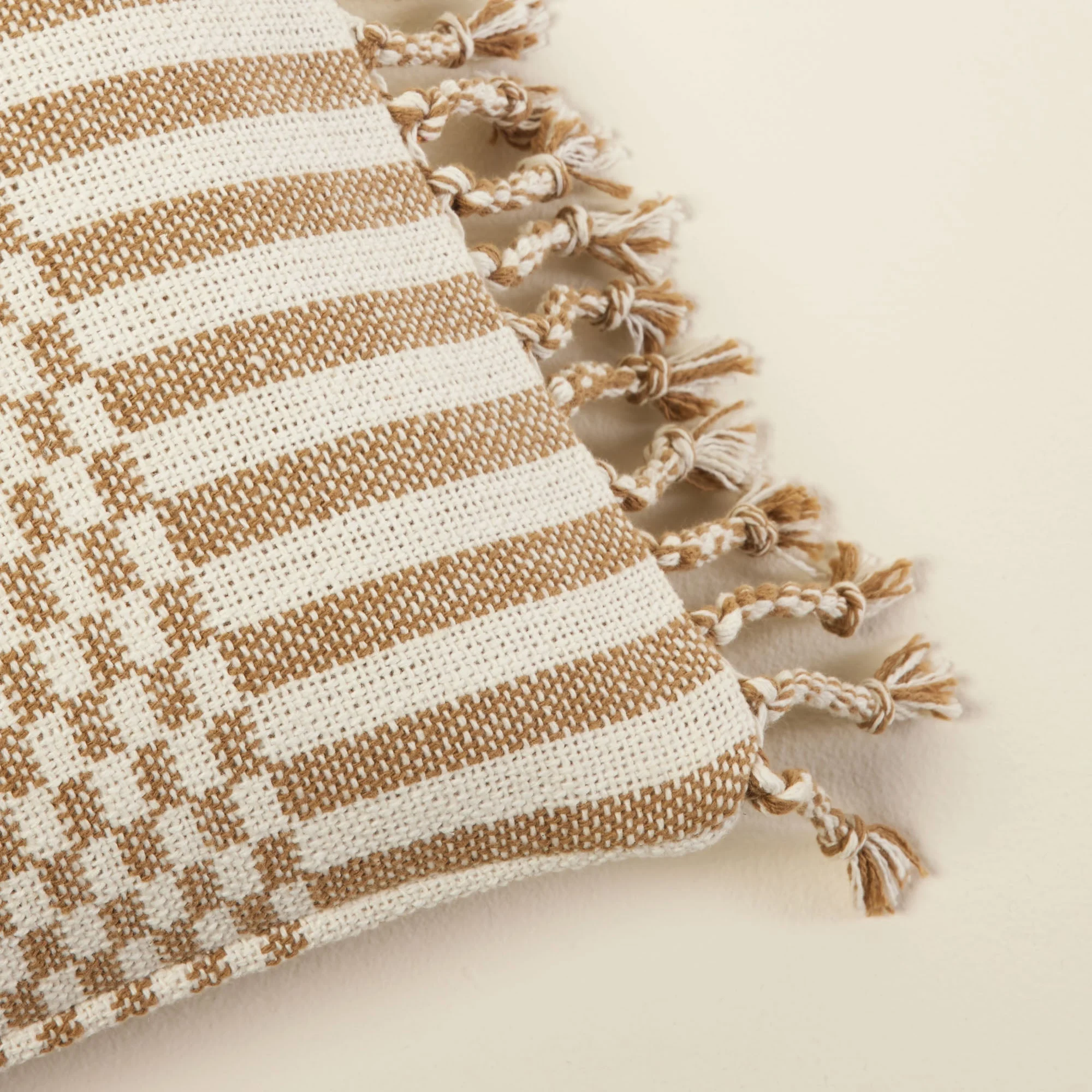 FARIK - Housse de coussin | Marron