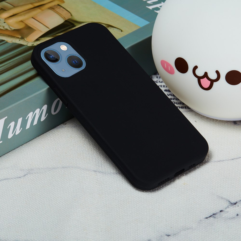 iPhone 15 Silikon Case Hülle - Schwarz